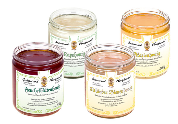 4er 500g Honig Probierangebot "regionaler Genuss"